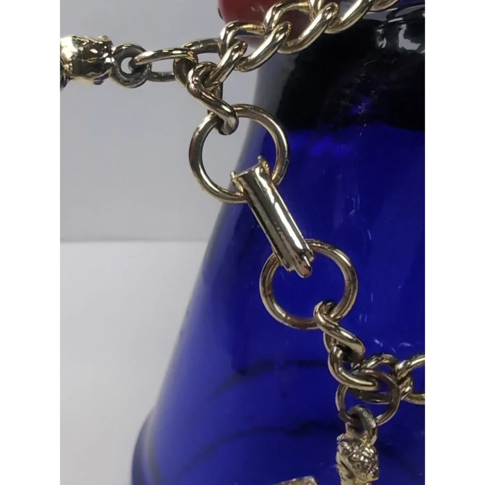 Vintage Bowling Gold Tone Charm Bracelet Classic Costume Jewelry Sports